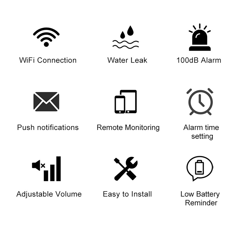 Tuya Smart WIFI Water Leak Sen - đánh giá và giá Water Alarm Sensor
