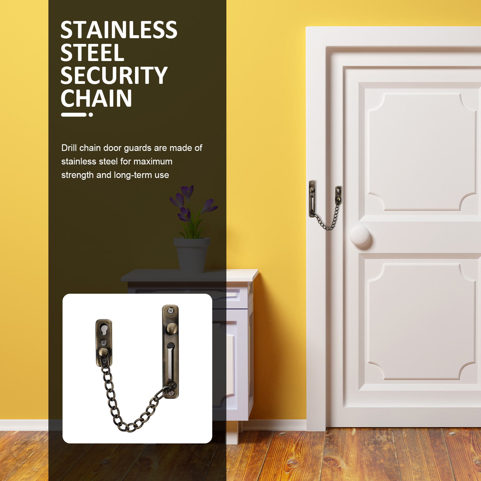 Punch-Free Childproof Door Cha - đánh giá và giá Security Chain Door