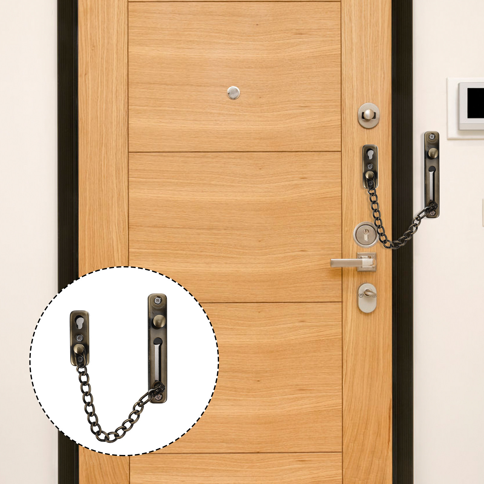 Punch-Free Childproof Door Cha - đánh giá và giá Security Chain Door