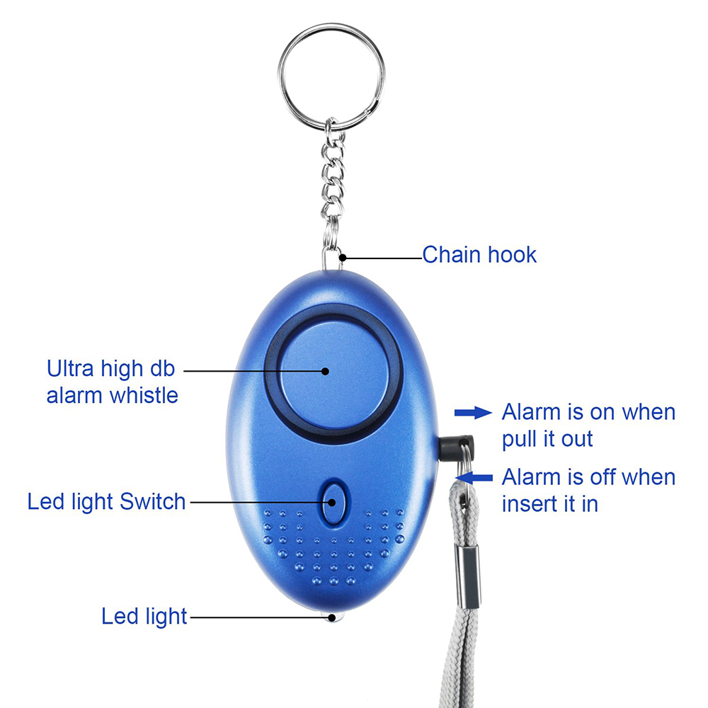 130DB Siren Song LED Portable  - đánh giá và giá Personal Alarm Keychain