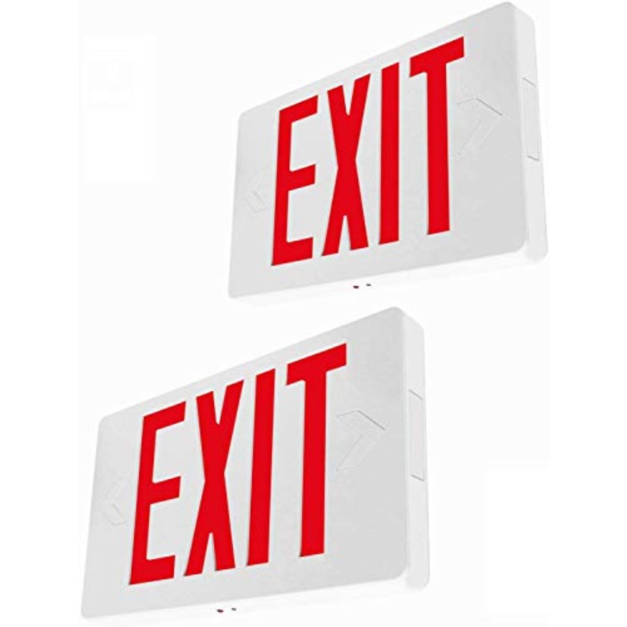 Ultra Slim LED Exit Sign, Red  - đánh giá và giá Emergency Exit Sign