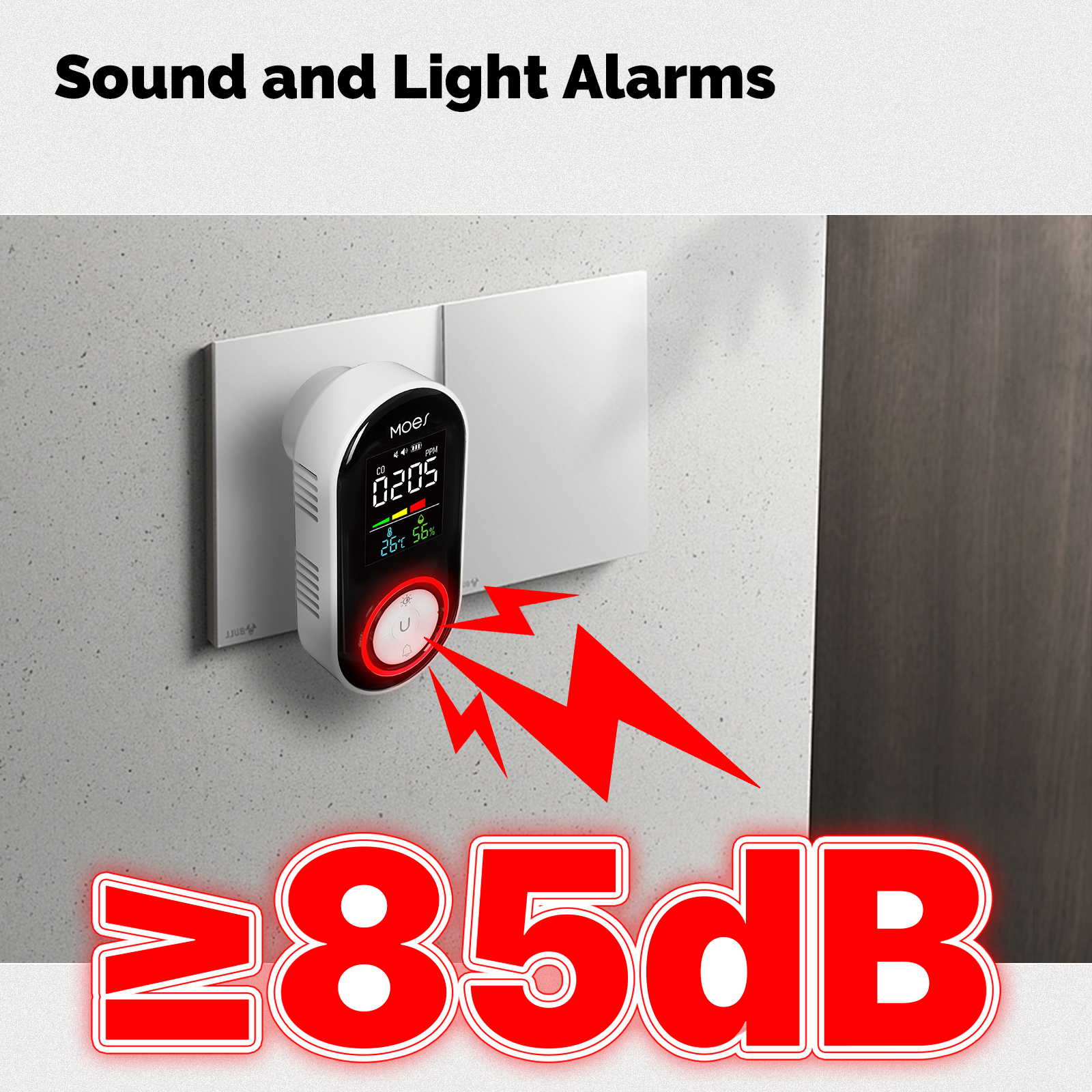 MOES CO Smoke Gas Detector Ala - đánh giá và giá Co Detector Plug