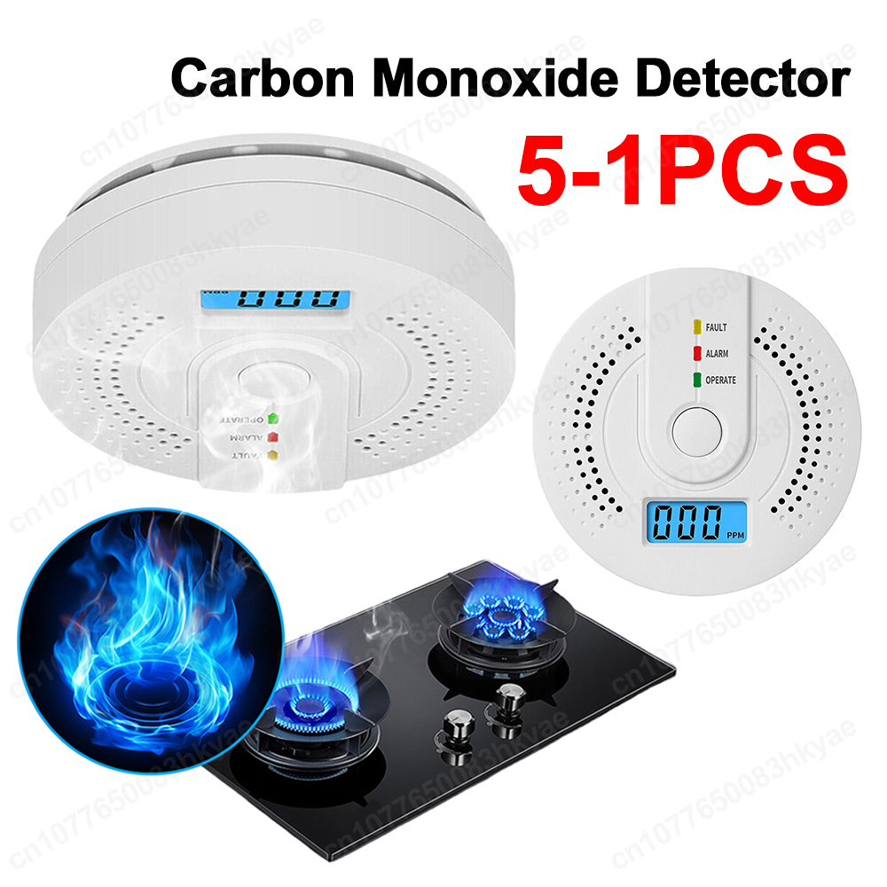 5-1PCS Digital Carbon Monoxide - đánh giá và giá Smoke Detector Interconnected