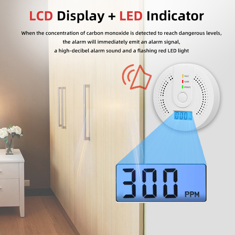 5-1PCS Digital Carbon Monoxide - đánh giá và giá Smoke Detector Interconnected