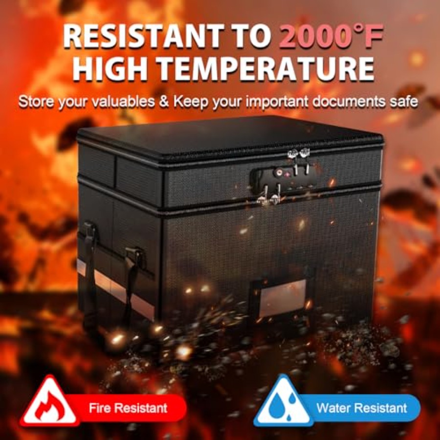 Fireproof Document Box with Lo - đánh giá và giá Fire Safe Document