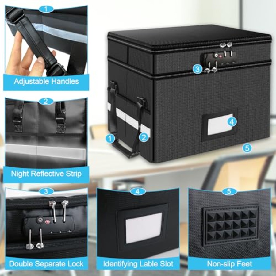 Fireproof Document Box with Lo - đánh giá và giá Fire Safe Document