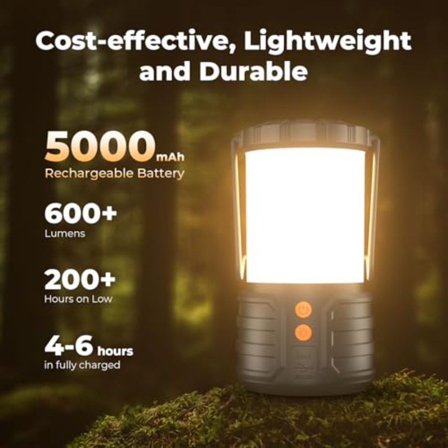 Camping Lantern, 5000mAh Recha - đánh giá và giá Power Outage Light