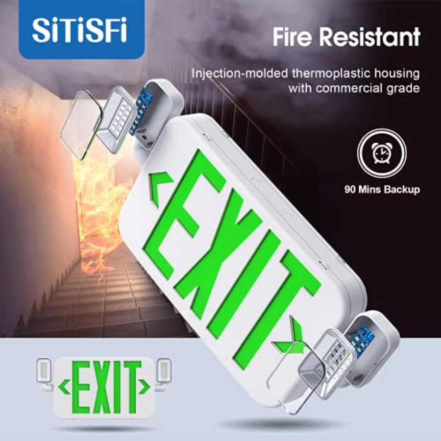 Led Combo Emergency Exit Sign  - đánh giá và giá Emergency Exit Sign