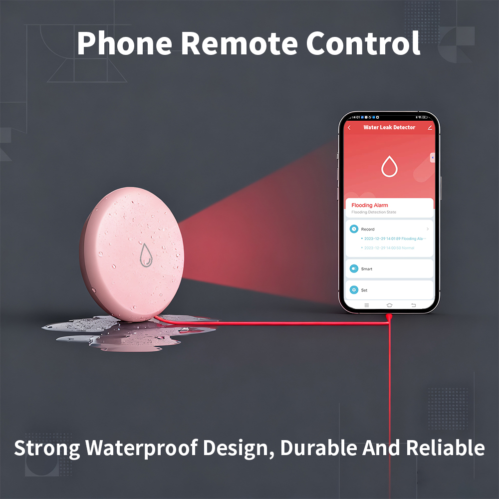 Tuya Zigbee Leakage Sensor LED - đánh giá và giá Water Alarm Sensor