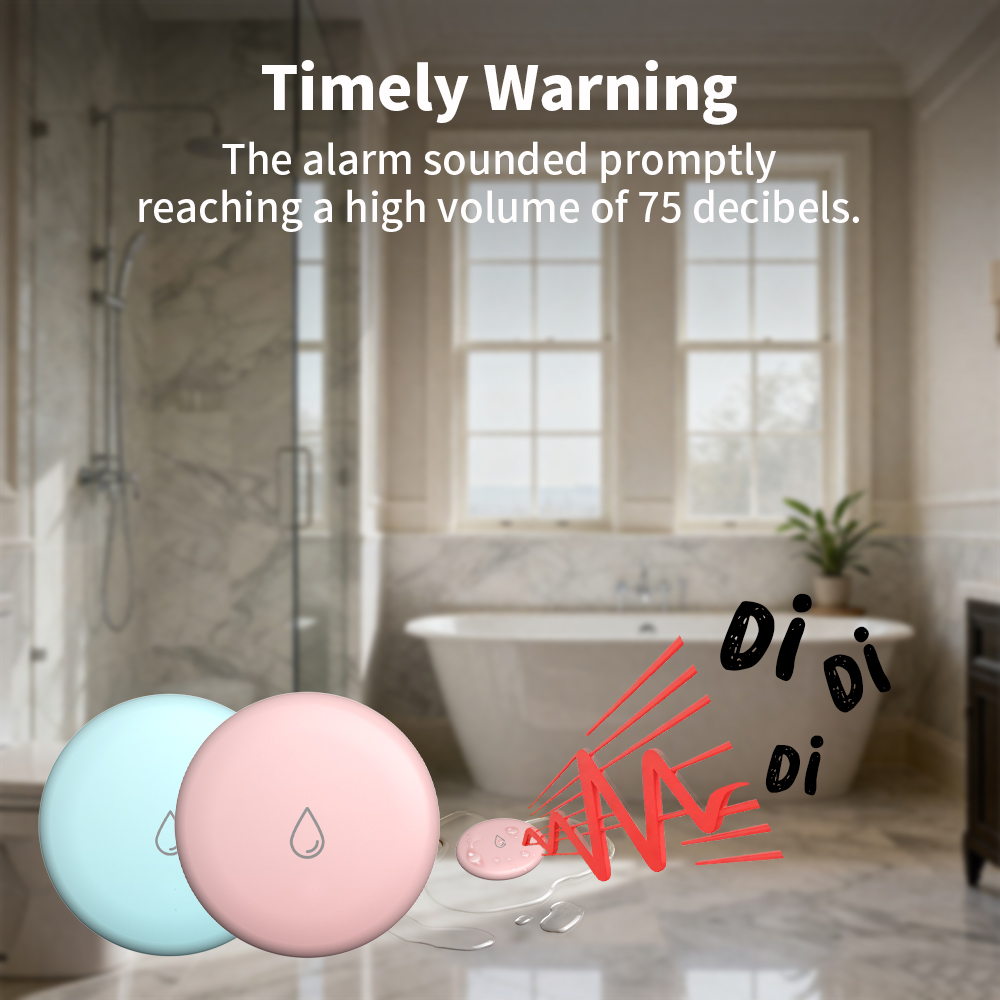 Tuya Zigbee Leakage Sensor LED - đánh giá và giá Water Alarm Sensor