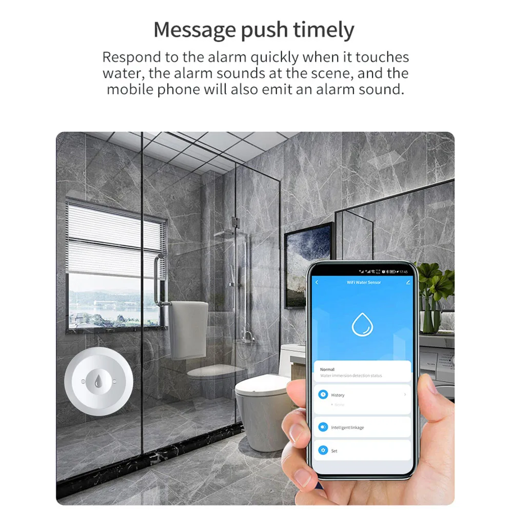 Haozee Tuya Smart ZigBee3.0 Sm - đánh giá và giá Water Alarm Sensor