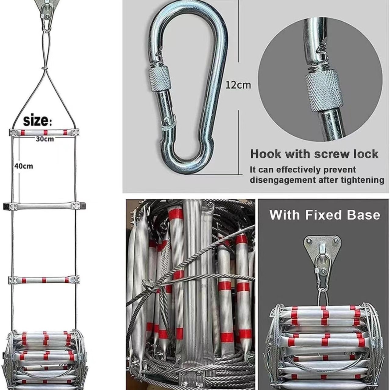 5M Soft Rope Ladder With Wire  - đánh giá và giá Fire Escape Ladder