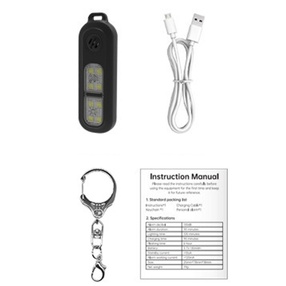 130dB Night Running Safety War - đánh giá và giá Personal Alarm Keychain