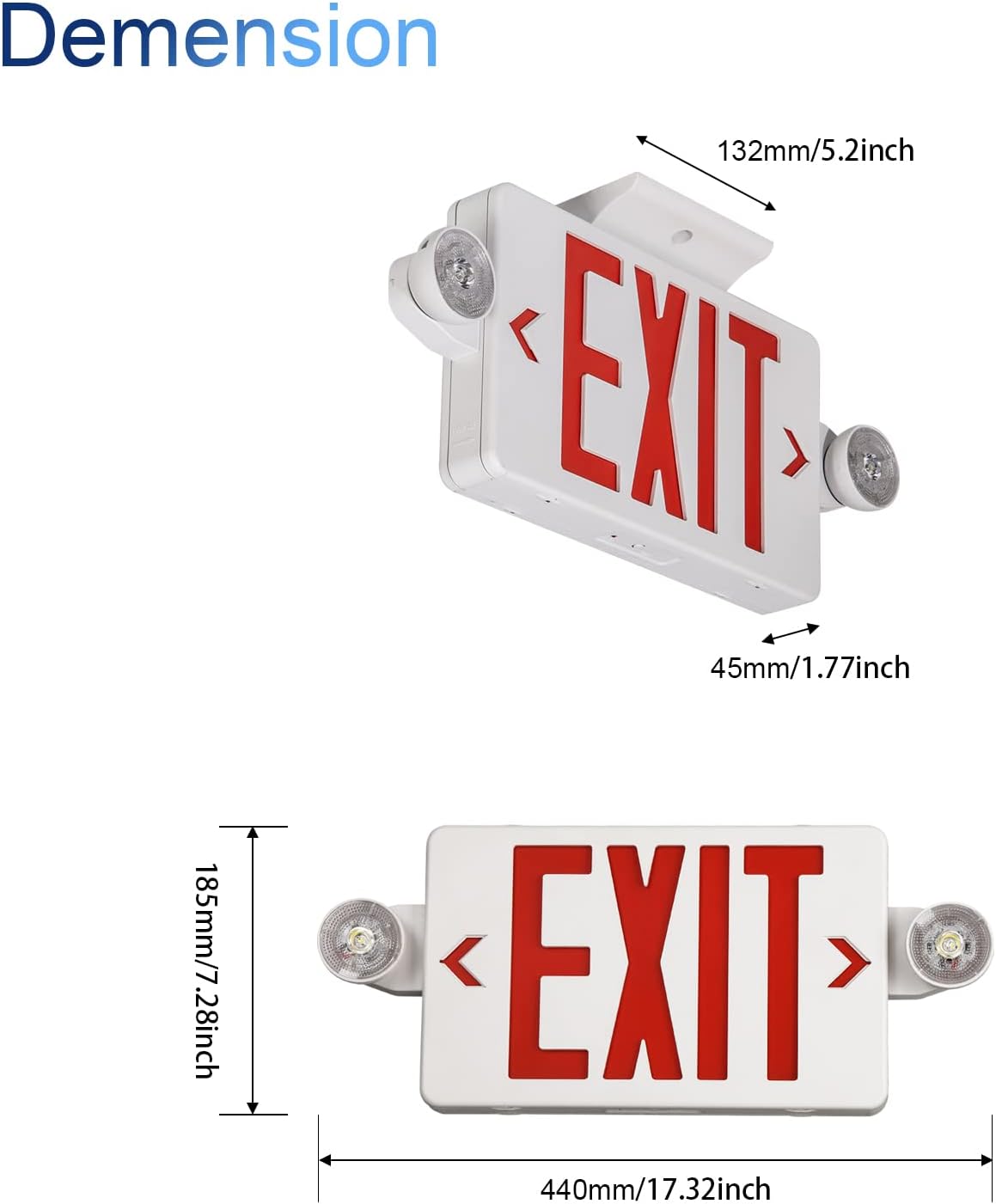 Red Exit Sign with Emergency L - đánh giá và giá Emergency Exit Sign