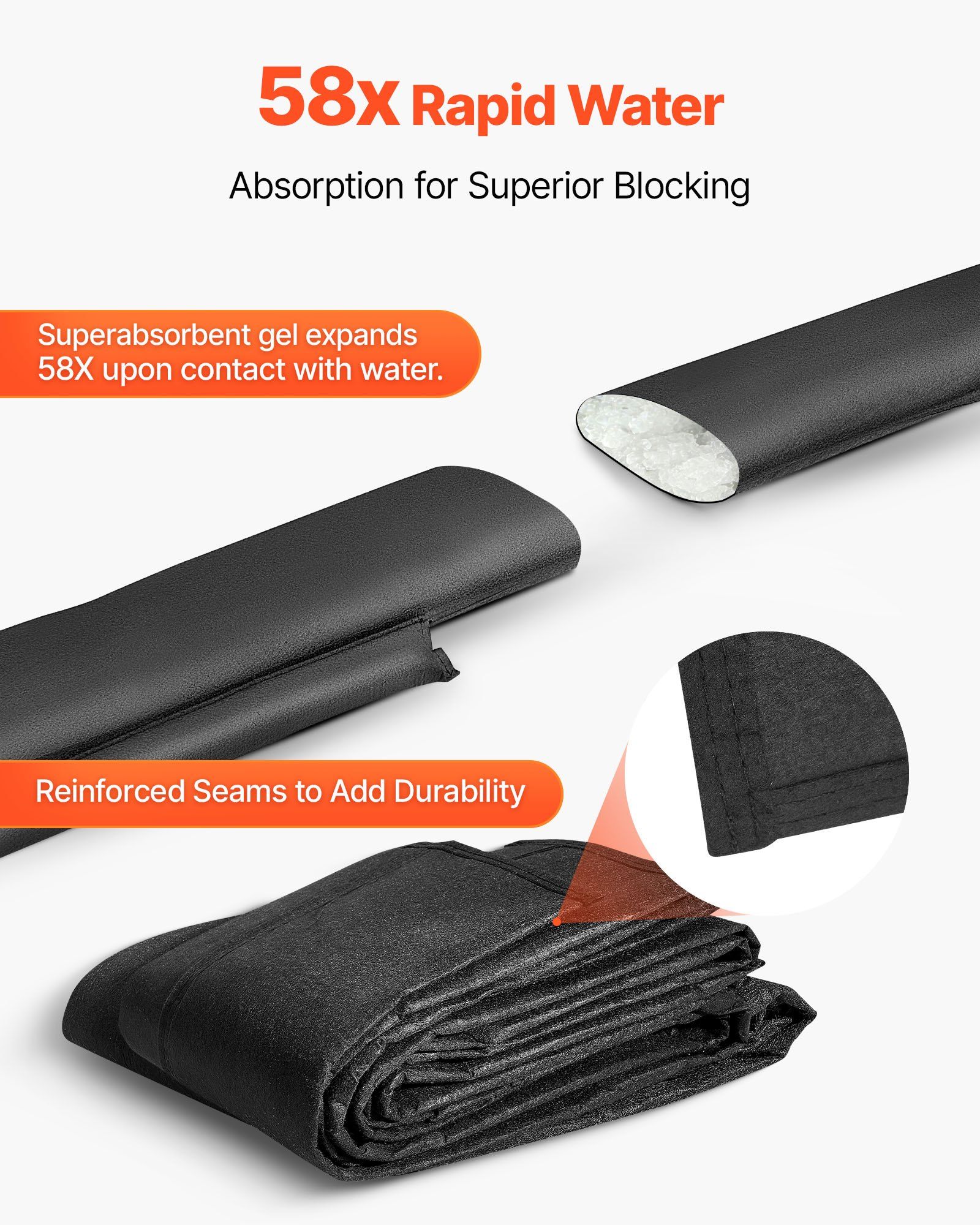 Flood Barrier, 8 Pack, 1.6 x 1 - đánh giá và giá Flood Barrier Bag
