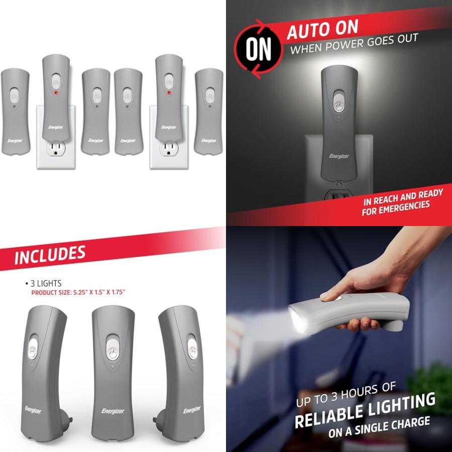 Auto-On LED Flashlights Rechar - đánh giá và giá Power Outage Light