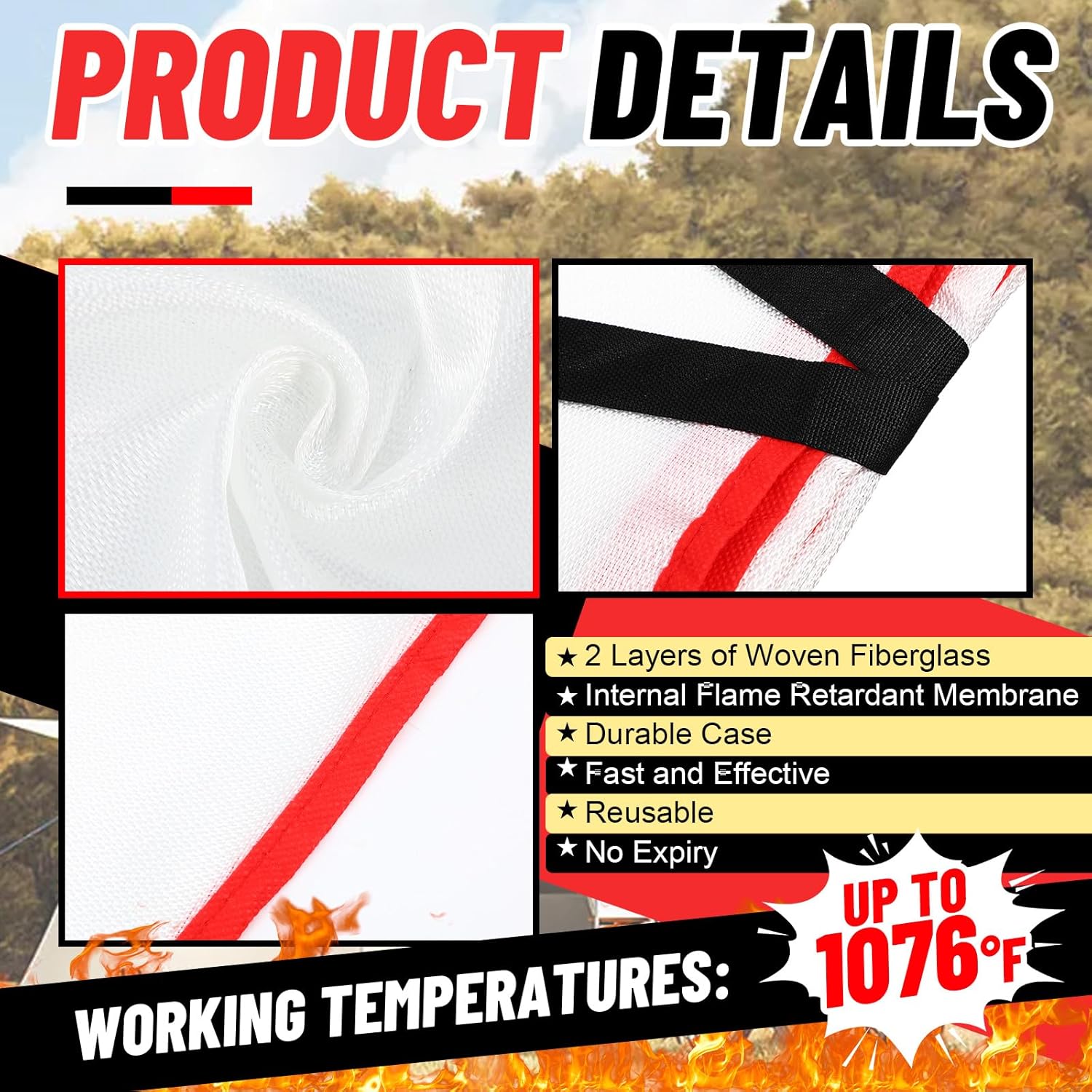 30 Pcs Fire Blankets 40x40 Inc - đánh giá và giá Fire Blanket Kitchen