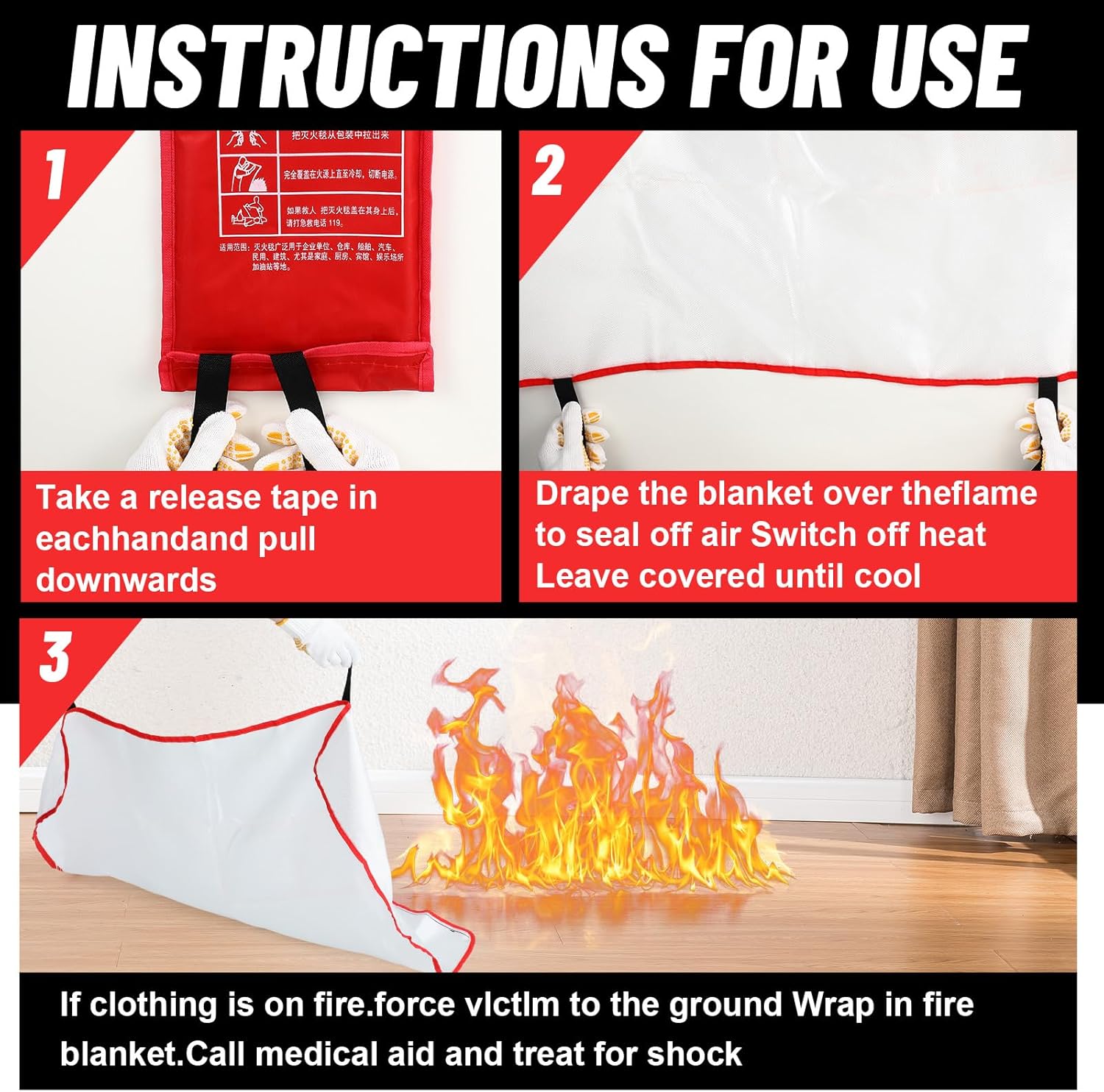 30 Pcs Fire Blankets 40x40 Inc - đánh giá và giá Fire Blanket Kitchen