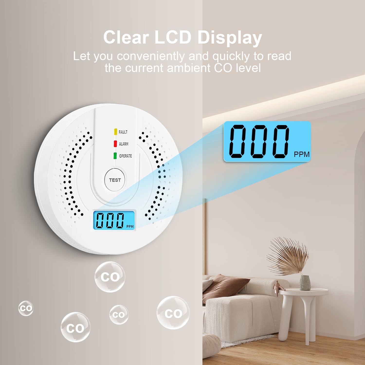 Carbon Monoxide Detector CO Ga - đánh giá và giá Smoke Detector Interconnected