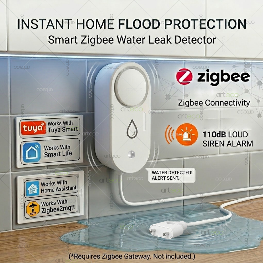 Zigbee Water Leak Detector Sma - đánh giá và giá Water Alarm Sensor