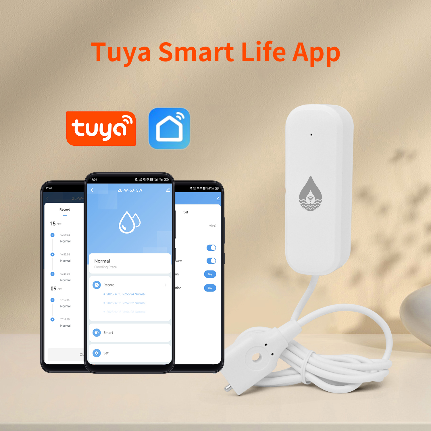 YFK Tuya WiFi Water Leakage Se - đánh giá và giá Water Alarm Sensor