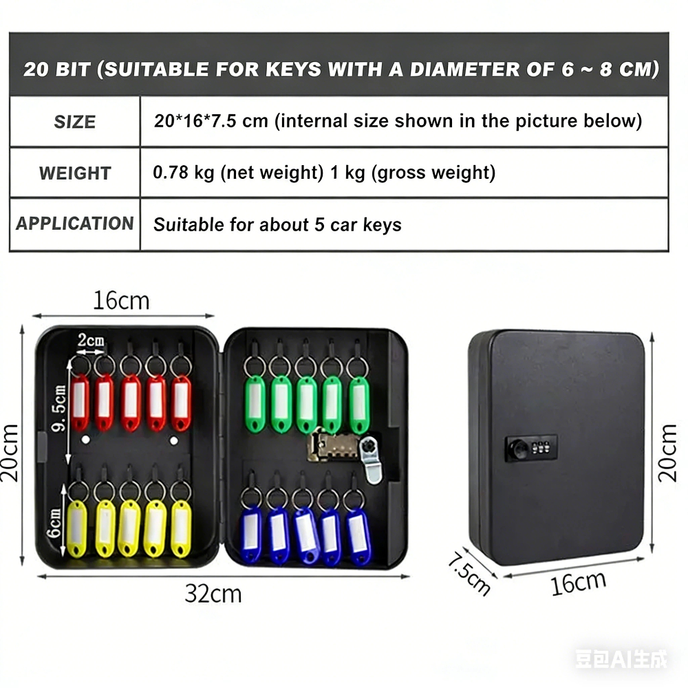 Combination Key Cabinet 20 Key - đánh giá và giá Lockbox Key Secure