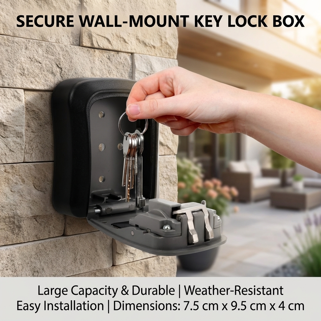 Wall Mount Key Lock Box with 4 - đánh giá và giá Lockbox Key Secure