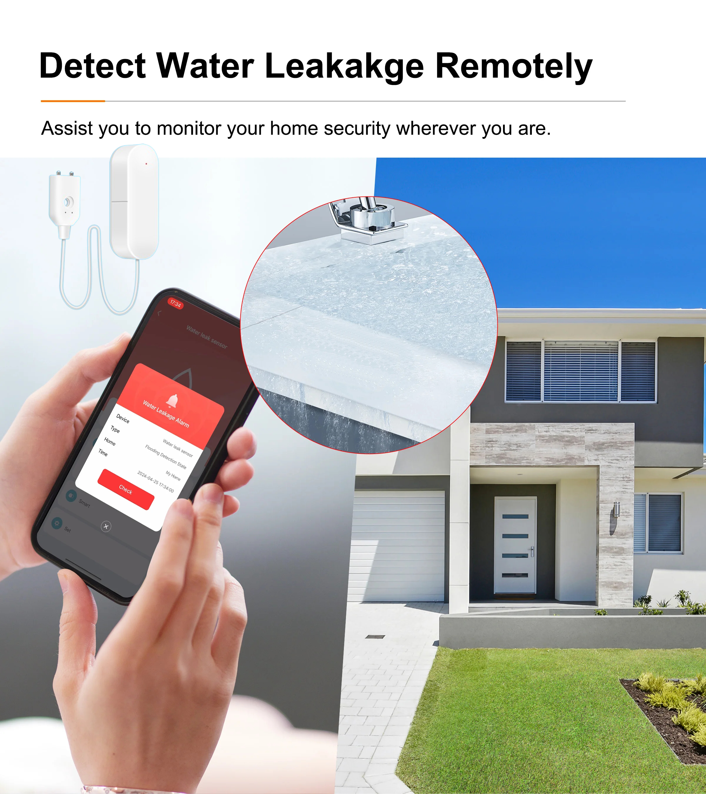 ZigBee 3.0 Water Leakage Senso - đánh giá và giá Water Alarm Sensor