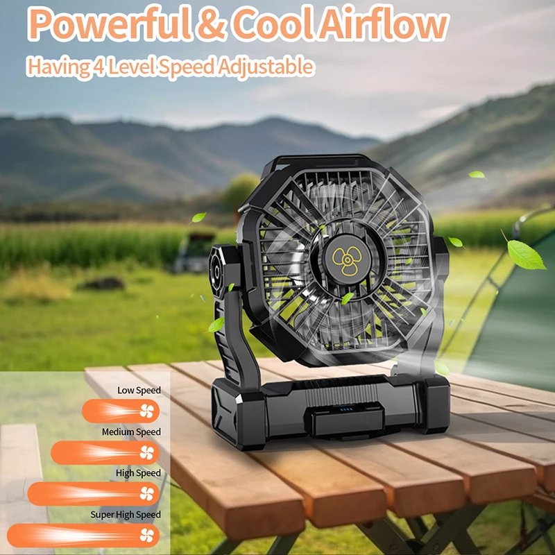 Rechargeable Portable Fan 1040 - đánh giá và giá Power Outage Light