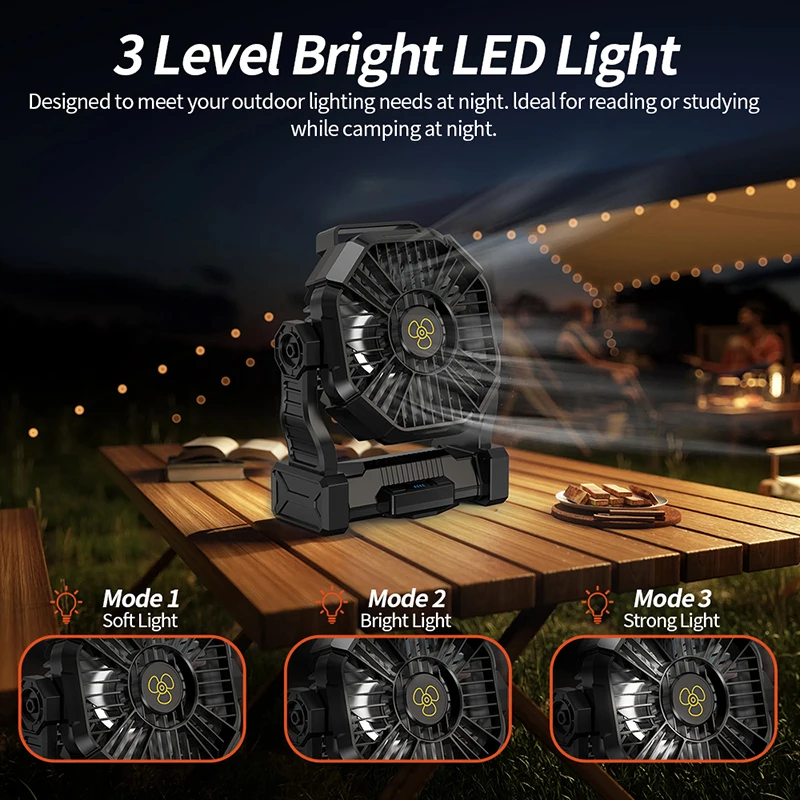 Rechargeable Portable Fan 1040 - đánh giá và giá Power Outage Light