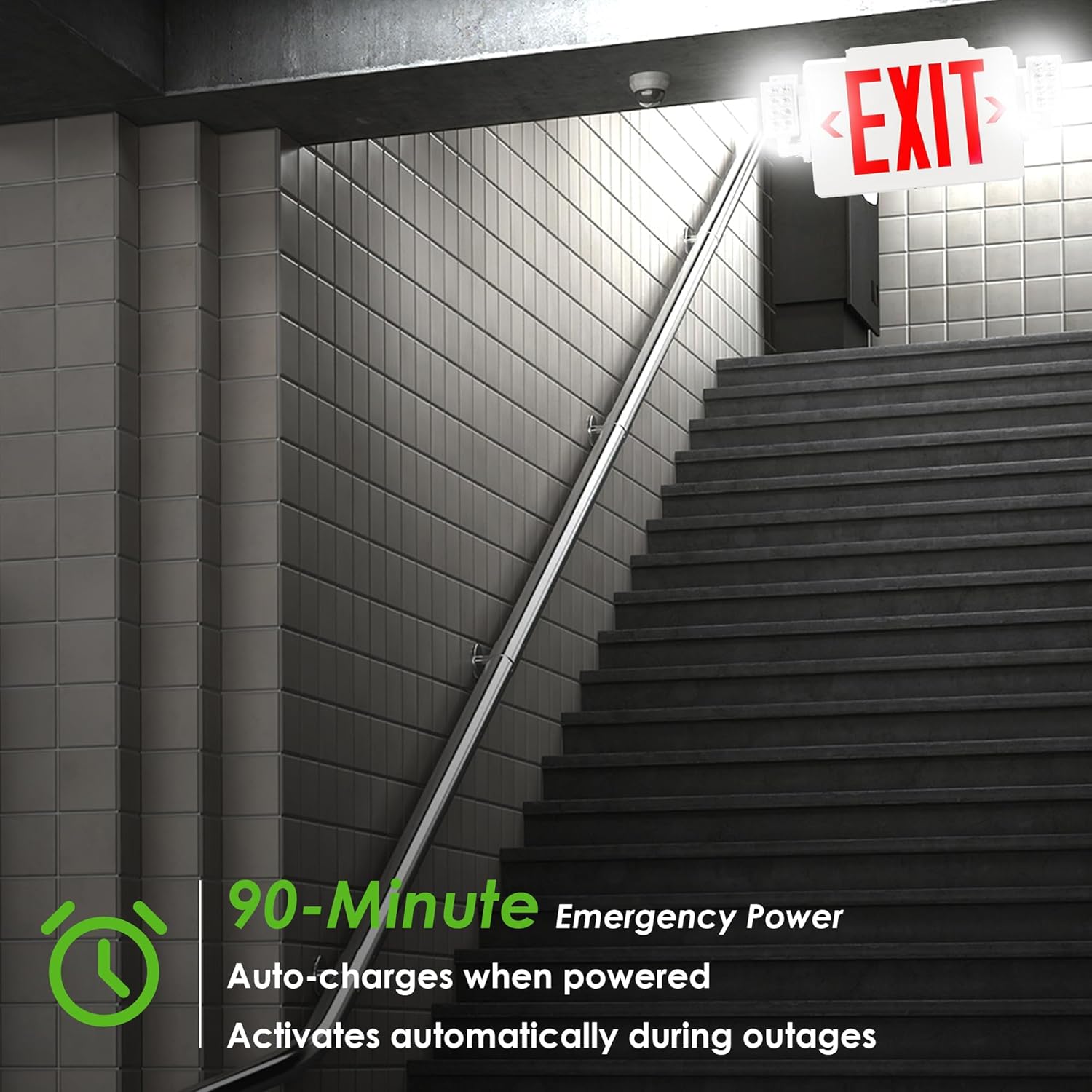 LED Emergency Exit Sign with 2 - đánh giá và giá Emergency Exit Sign