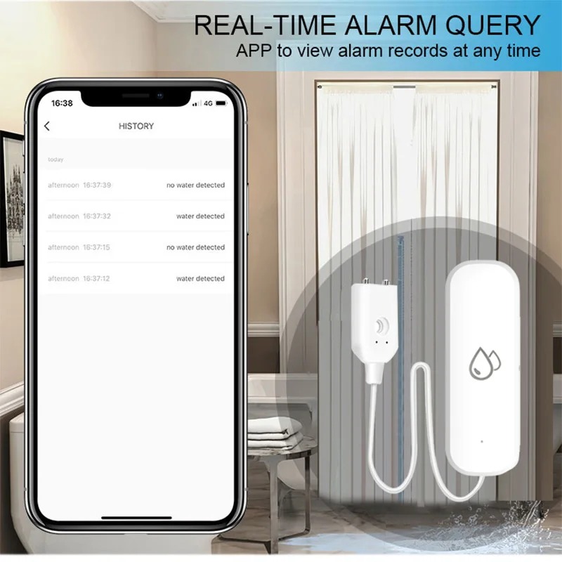 Smart Home Zigbee Water Leak D - đánh giá và giá Water Alarm Sensor